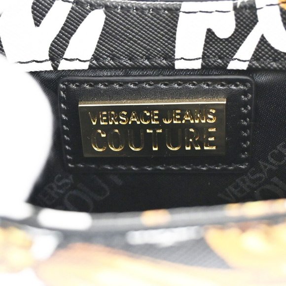 VERSACE GIANNI COUTURE Logo Chain Mini Shoulder Bag PVC Leather Gold 73RJ371 - Picture 13 of 15